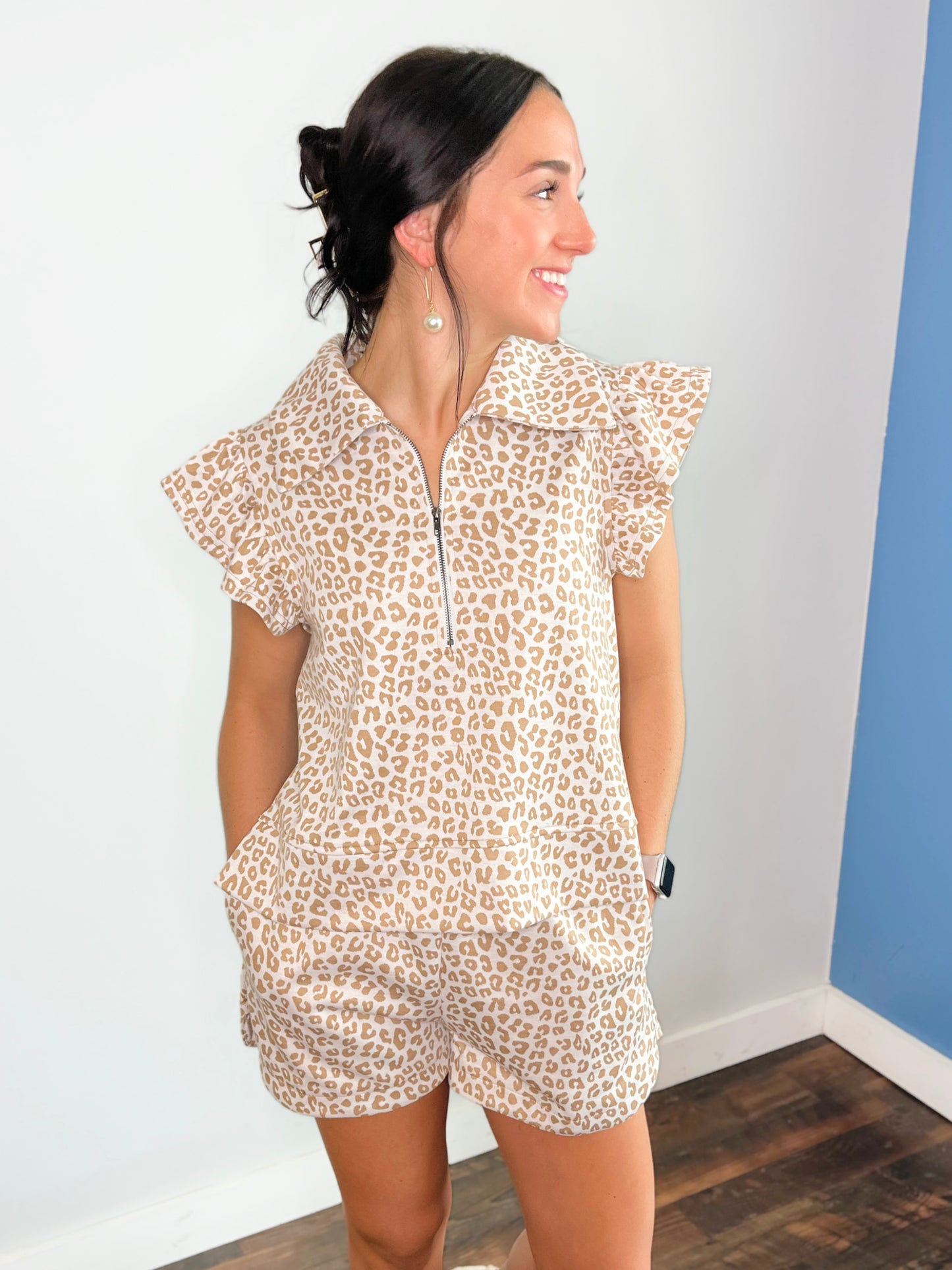 Lachlan Leopard Print Short Set