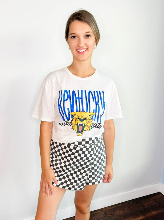 Betty Checkered Skort | Black