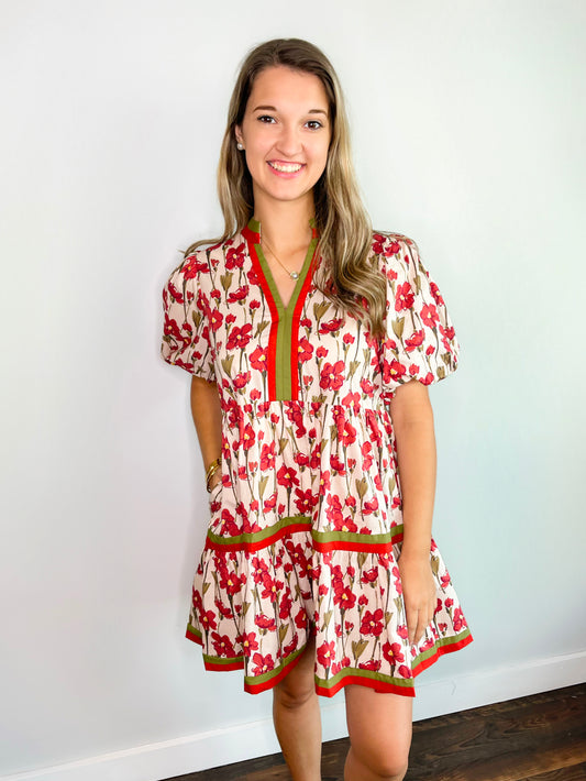 Drea Floral Short Sleeve Dress