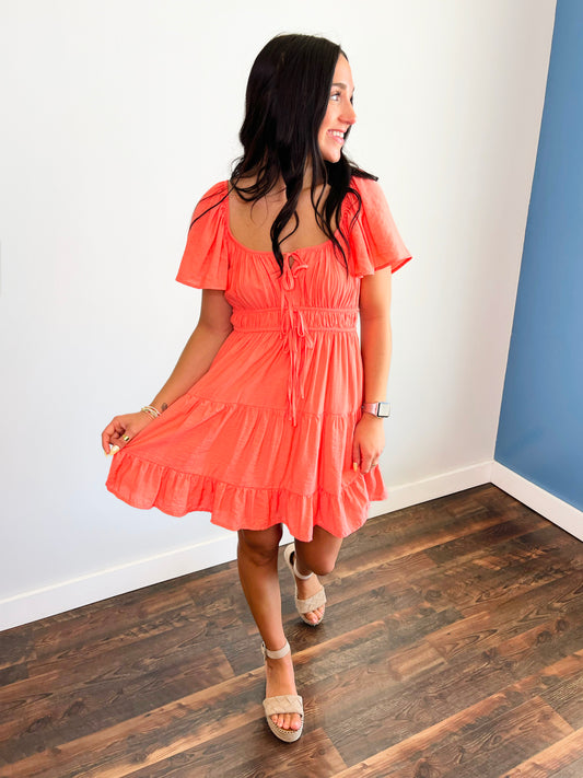 Gale Short Sleeve Tiered Dress
