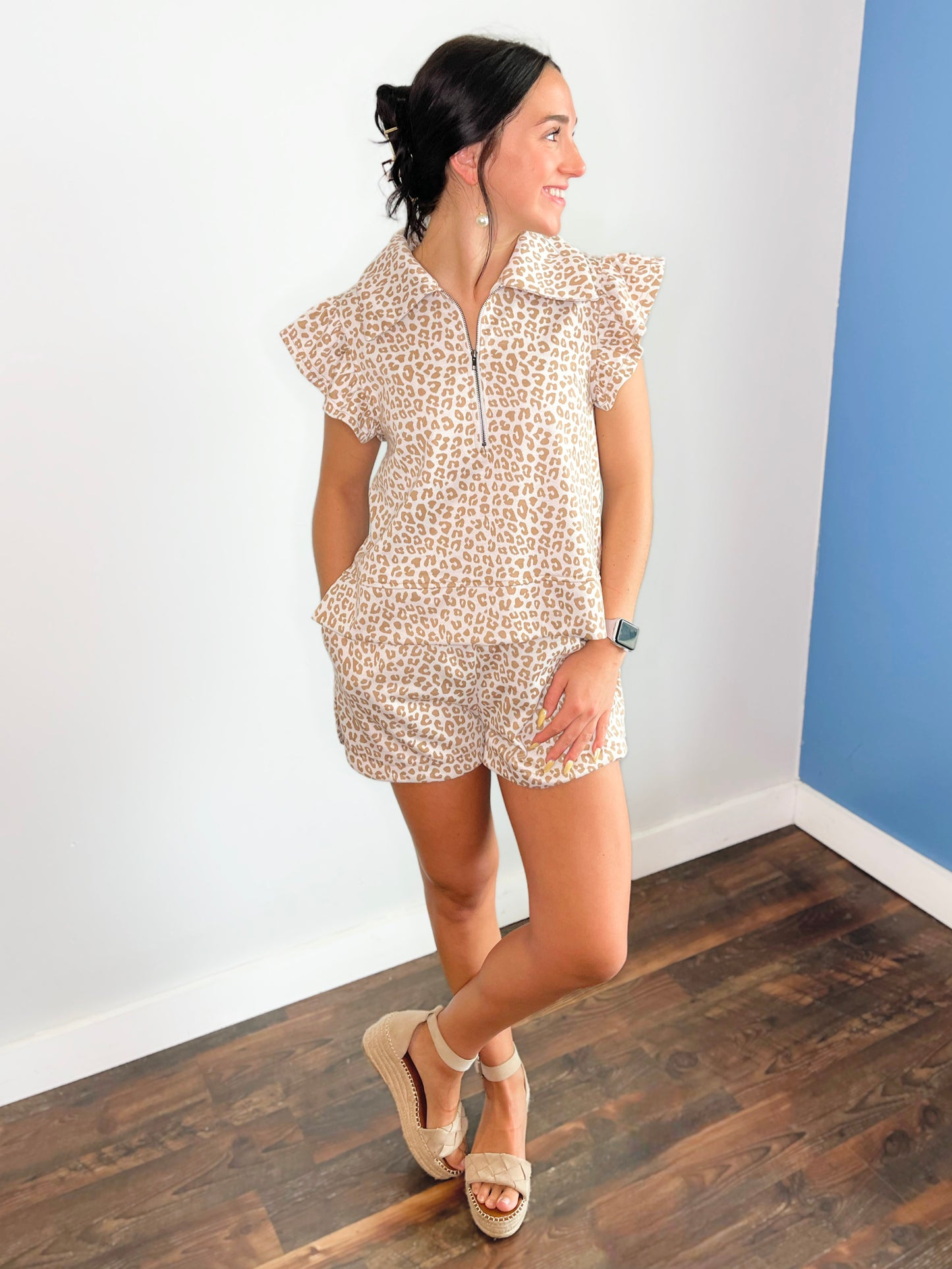 Lachlan Leopard Print Short Set