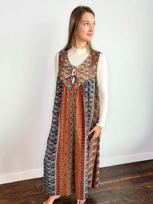Mindy Boho Printed Jumpsuit