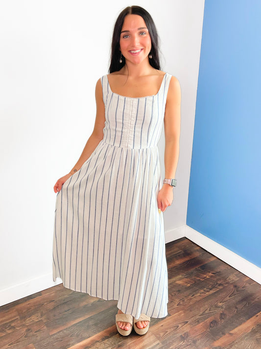 Atticus Striped Midi Dress