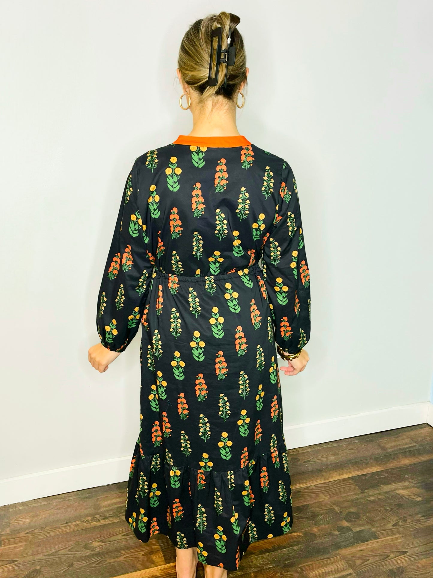 Memphis Floral Midi Dress