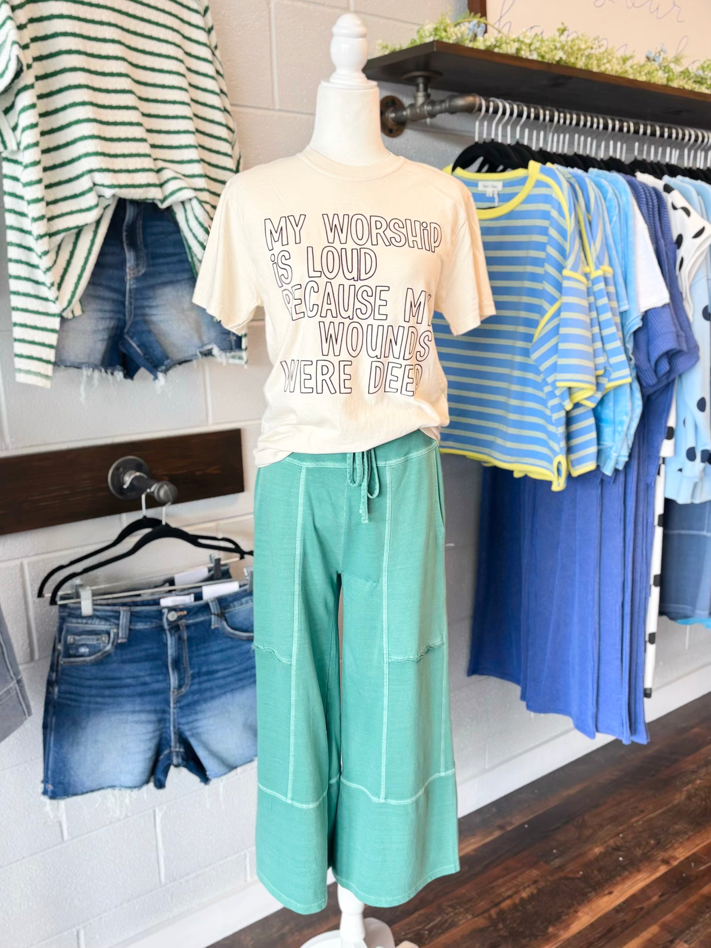 Raylee Exposed Seam Pants | Dark Green
