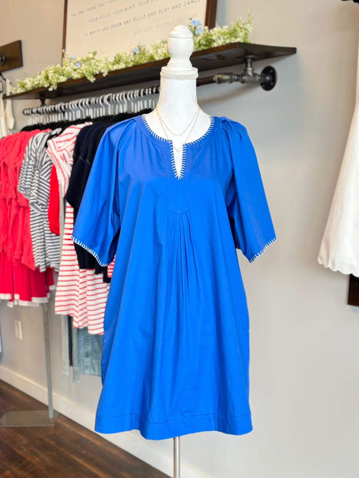 Lana Flutter Sleeve Dress | Royal