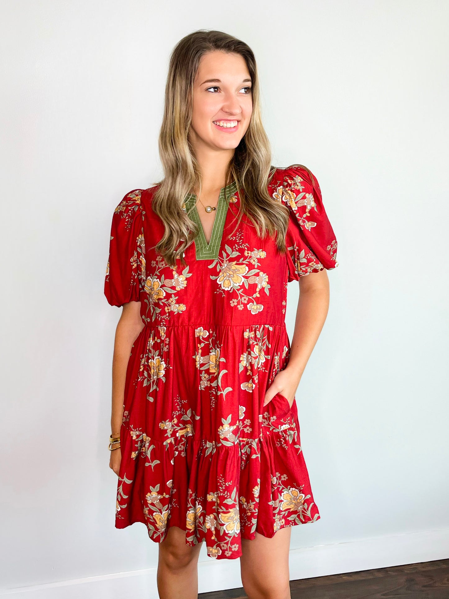 Greta Floral Puff Sleeve Dress