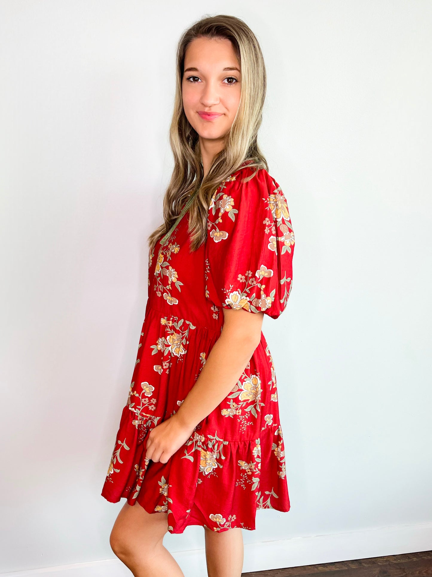 Greta Floral Puff Sleeve Dress