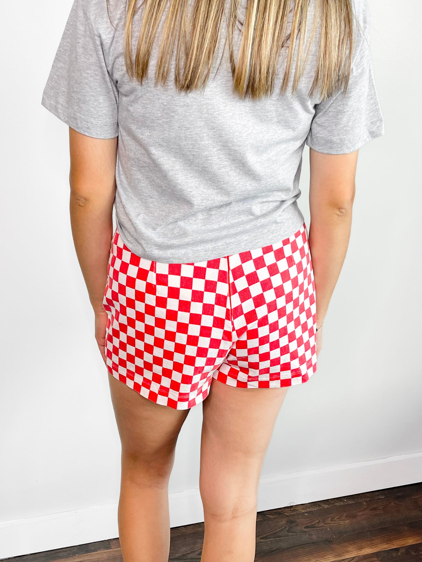 Betty Checkered Skort | Red