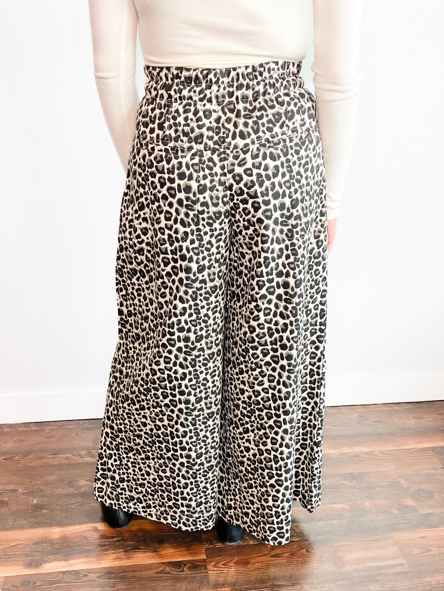 Misha Wide Leg Leopard Jeans