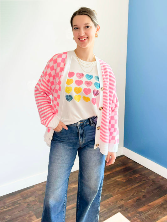 Sequin Hearts Top