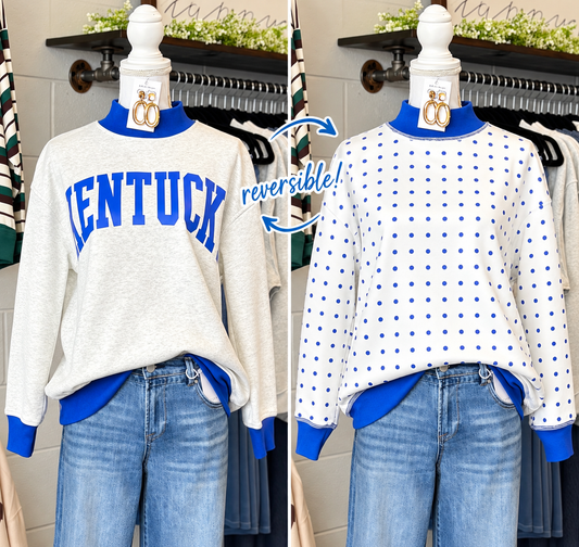 Kentucky Reversible Mock Neck Sweatshirt