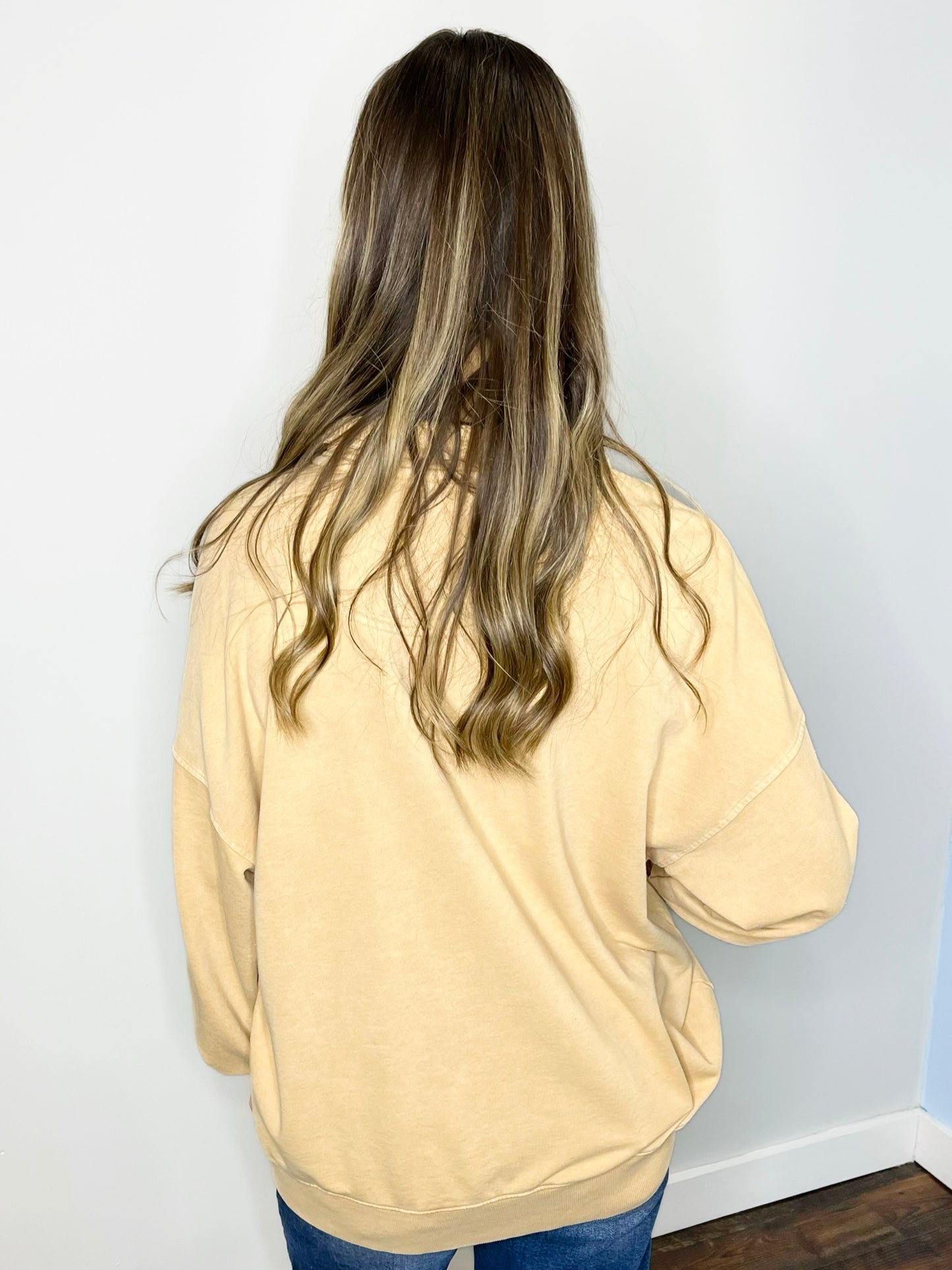 Channing Mineral Washed Quarter Snap Pullover | Camel