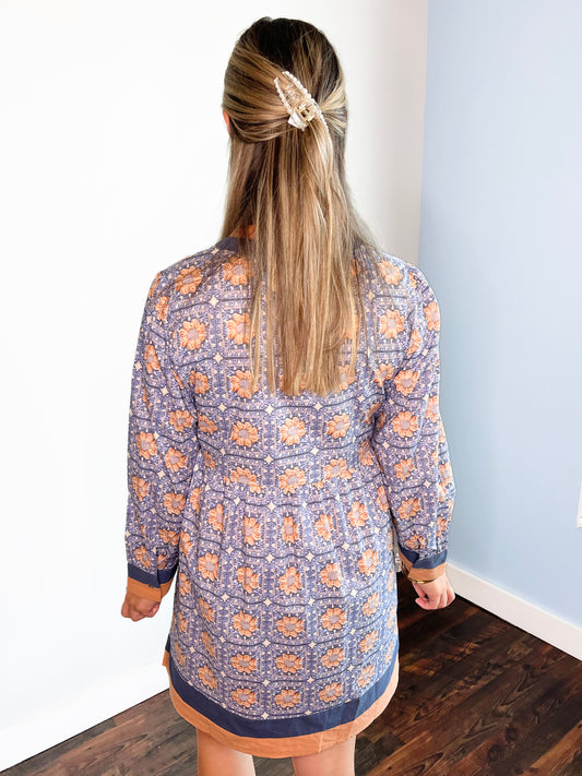 Anita Ruffled Neck Floral Dress