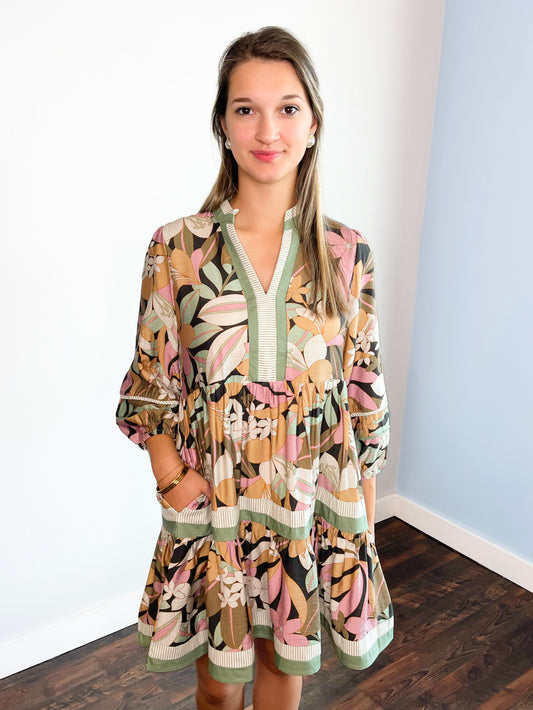 Irene Floral Tiered Dress