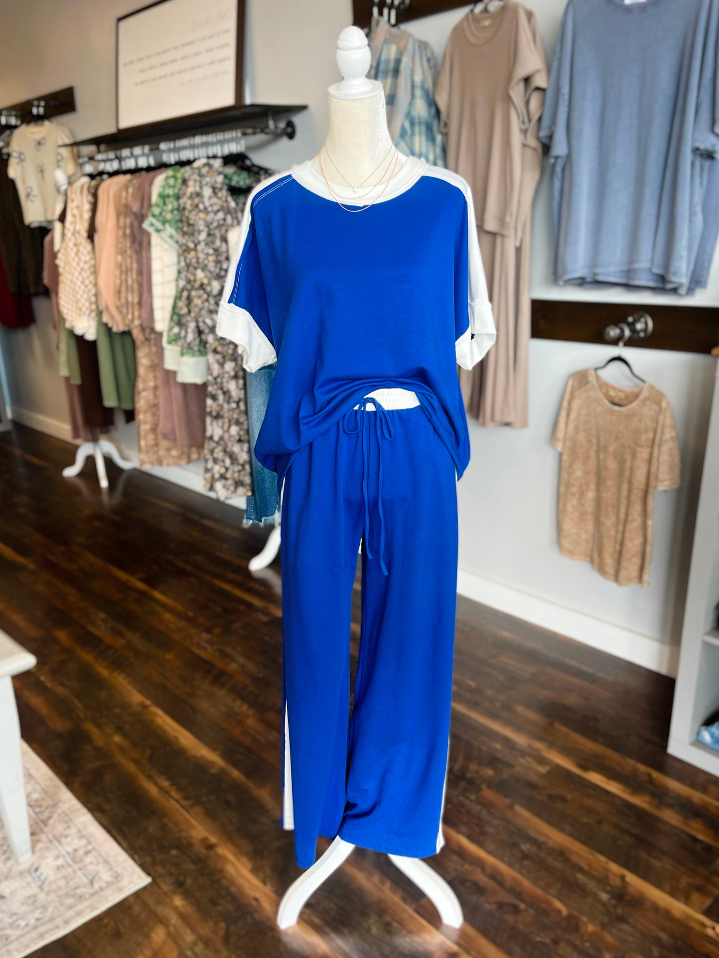 Lee Anne Mineral Washed Set | Blue & White