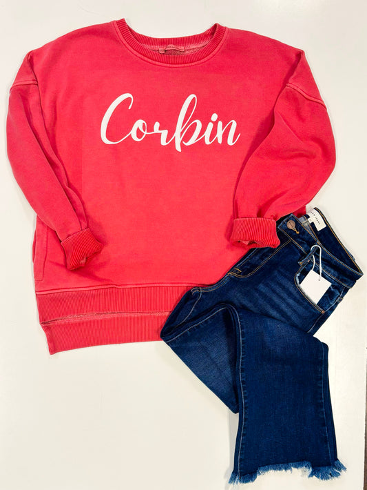 Corbin High Low Acid Wash Sweatshirt | Corbin