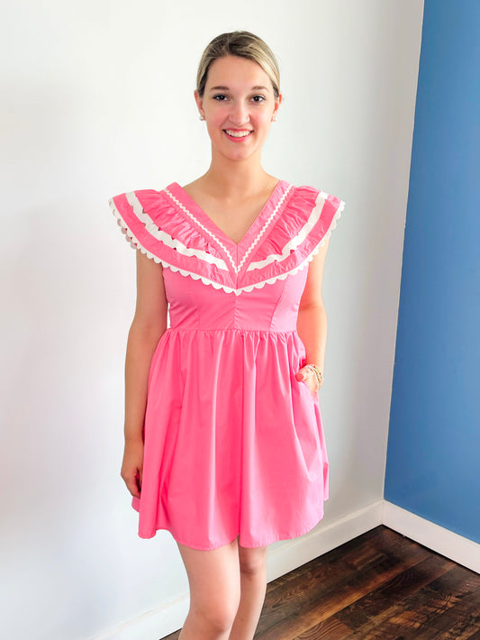 Madeline Ric Rack Trim Dress