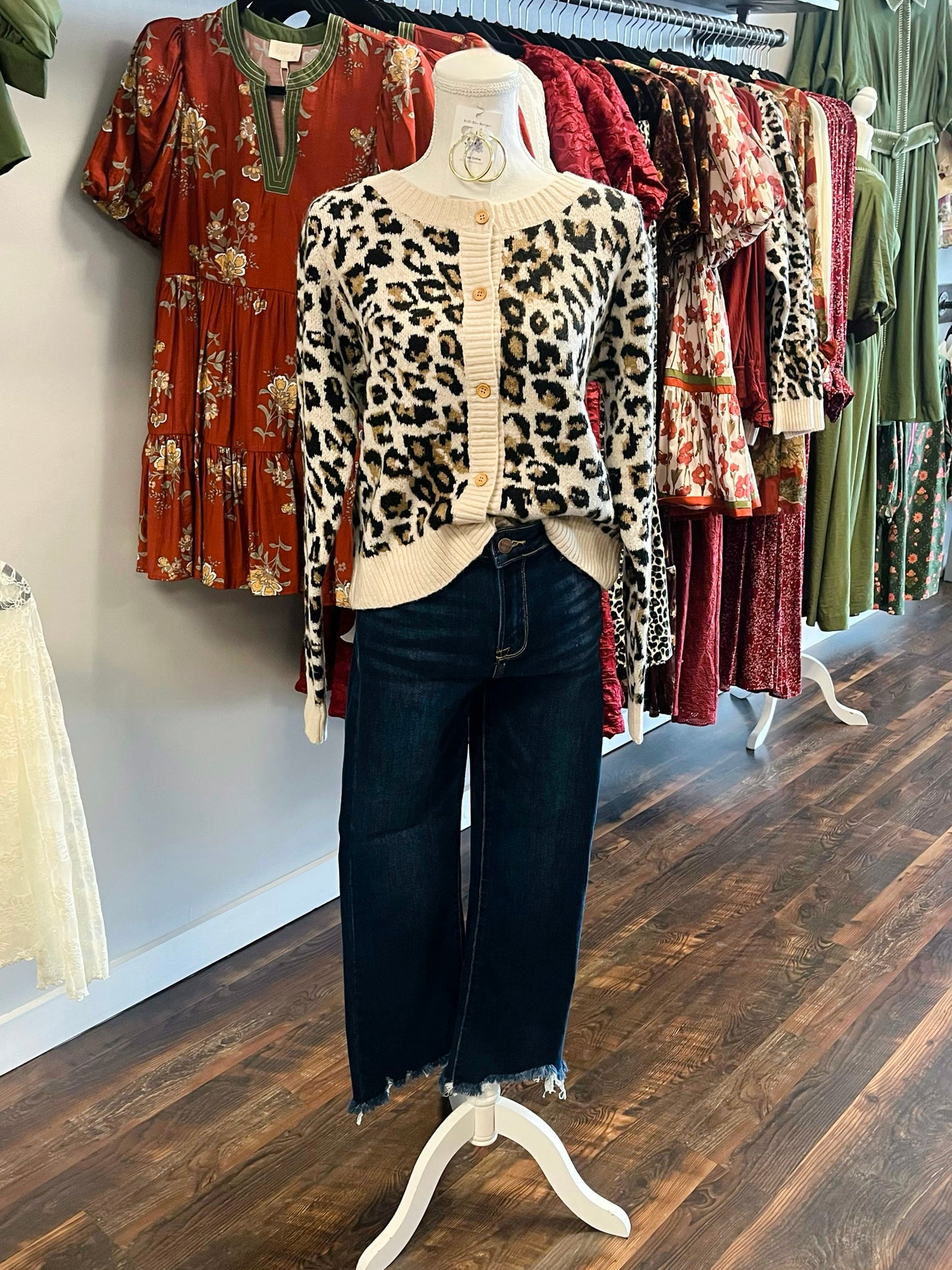 Blanche Printed Cardigan | Leopard