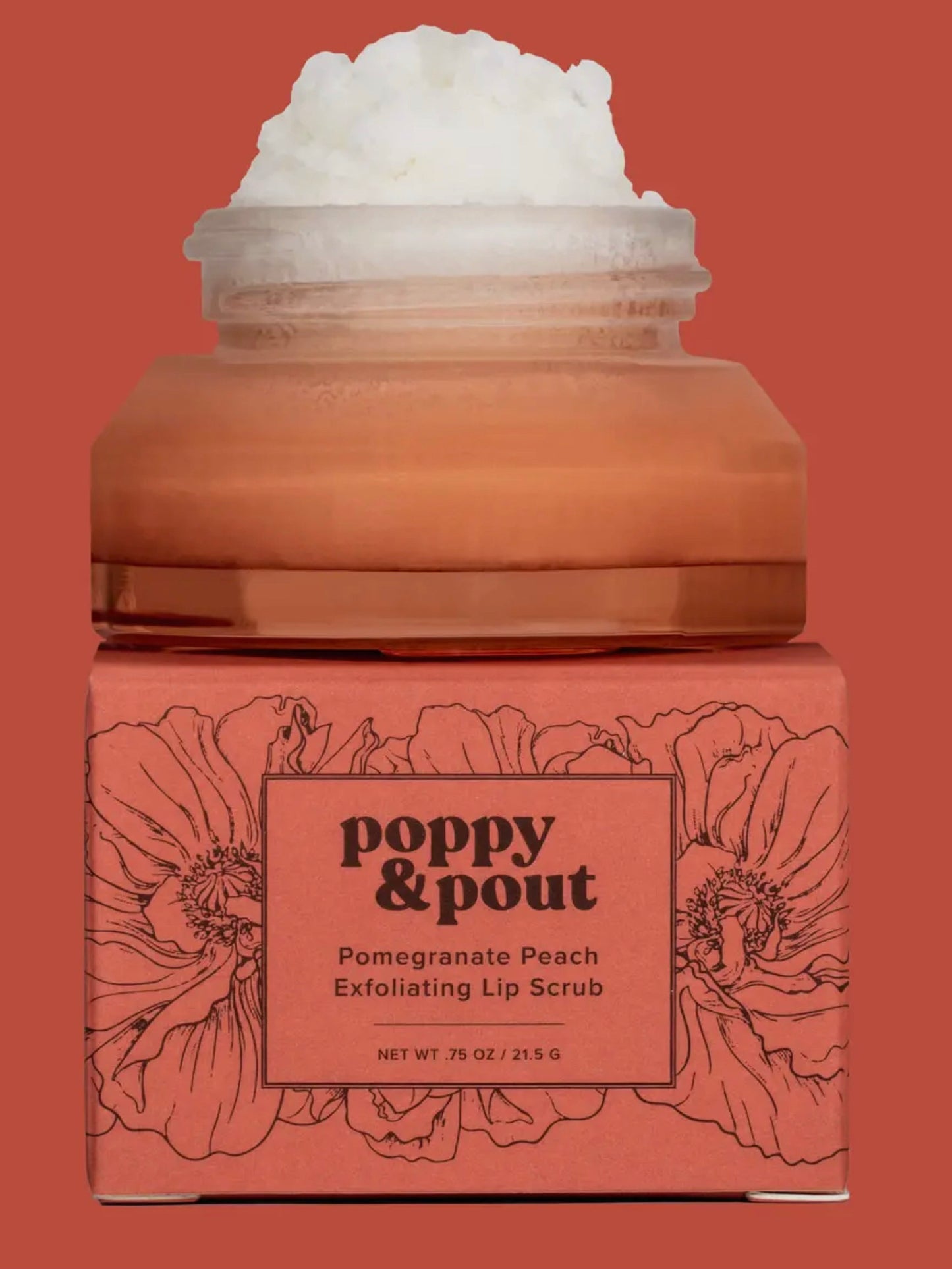 Poppy & Pout Lip Scrub | Pomegranate Peach