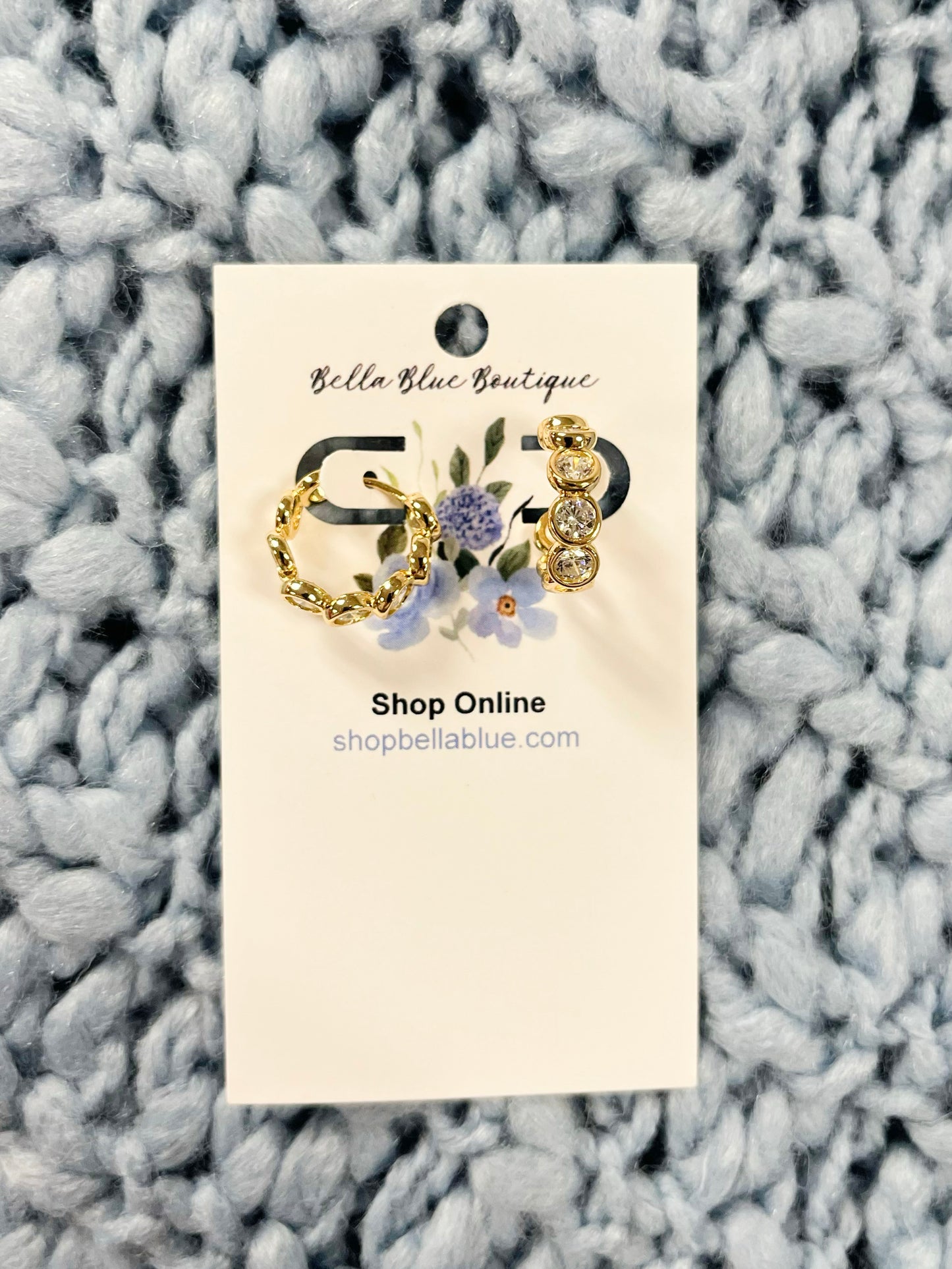 Velma Rhinestone Hoop Earrings