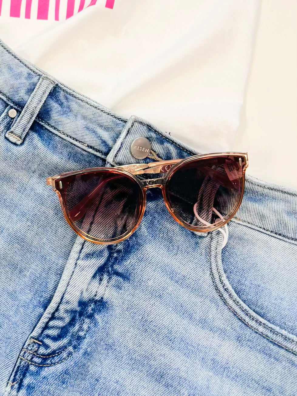 Tia Cat Eye Sunglasses | Gradient Brown