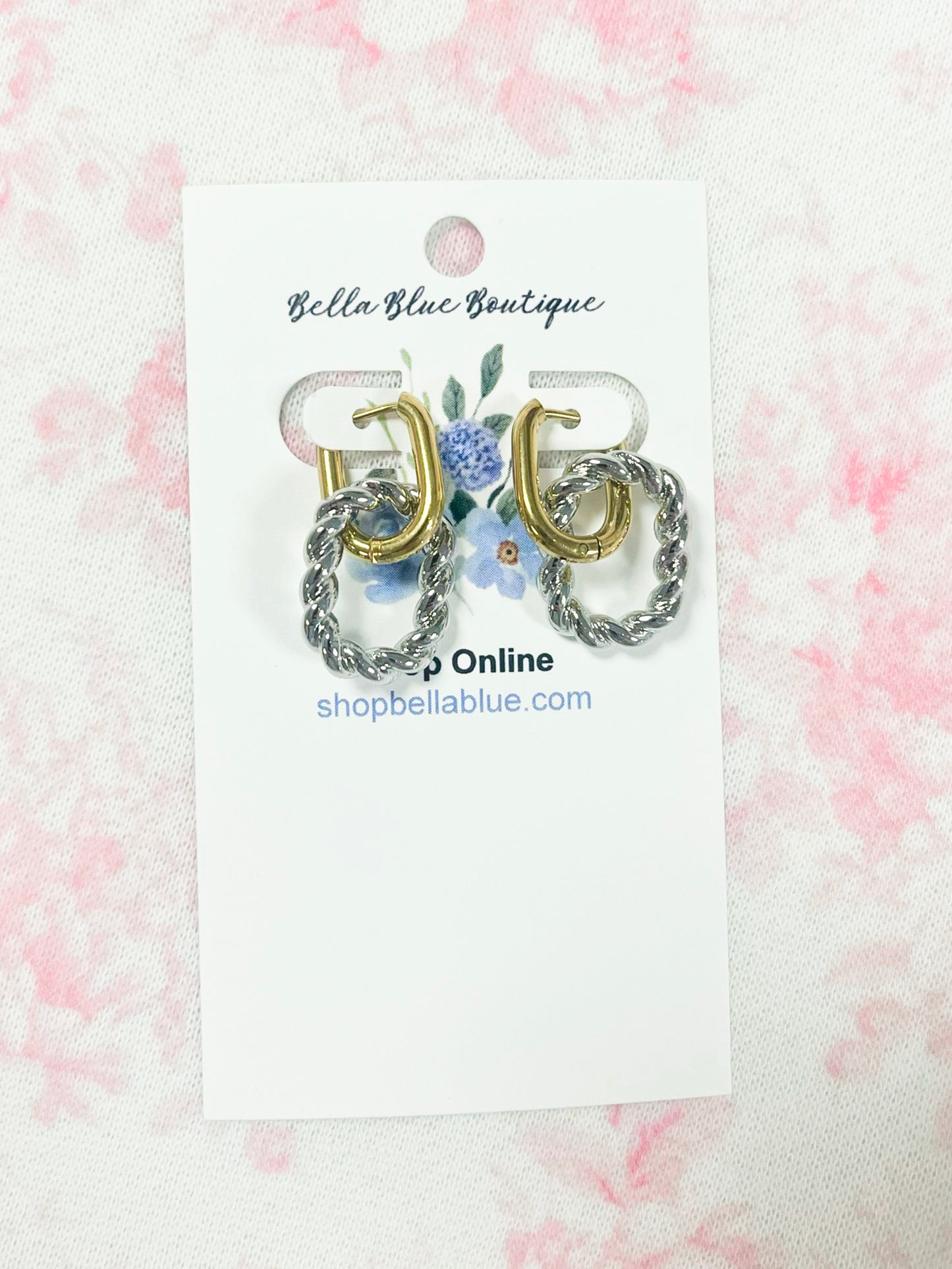 Sylvie Two-Tone Twisted Earrings