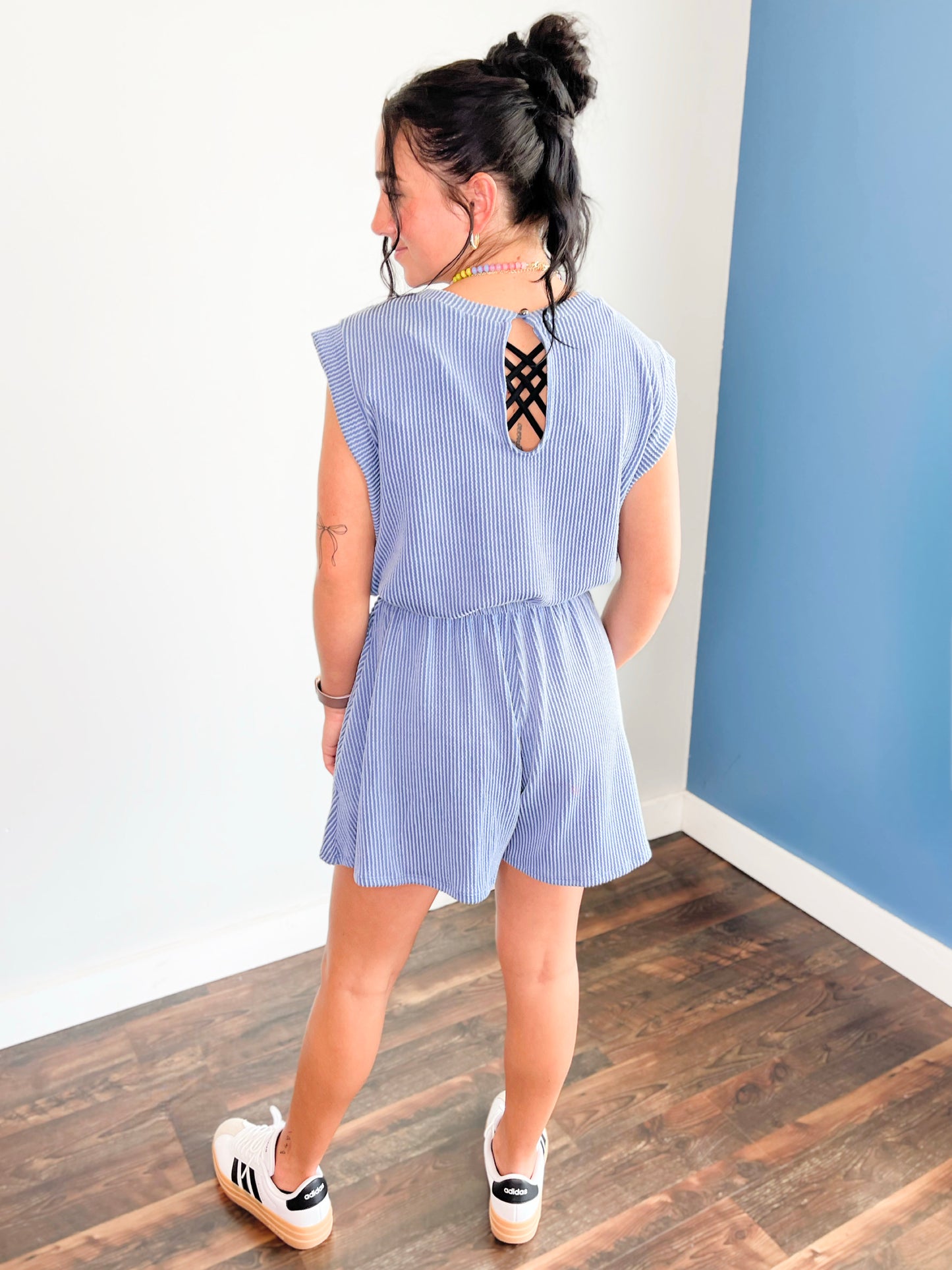 Delta Ribbed Knit Romper