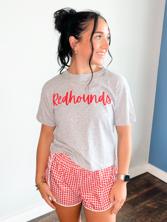 Abbie On Point Shorts | Red Gingham