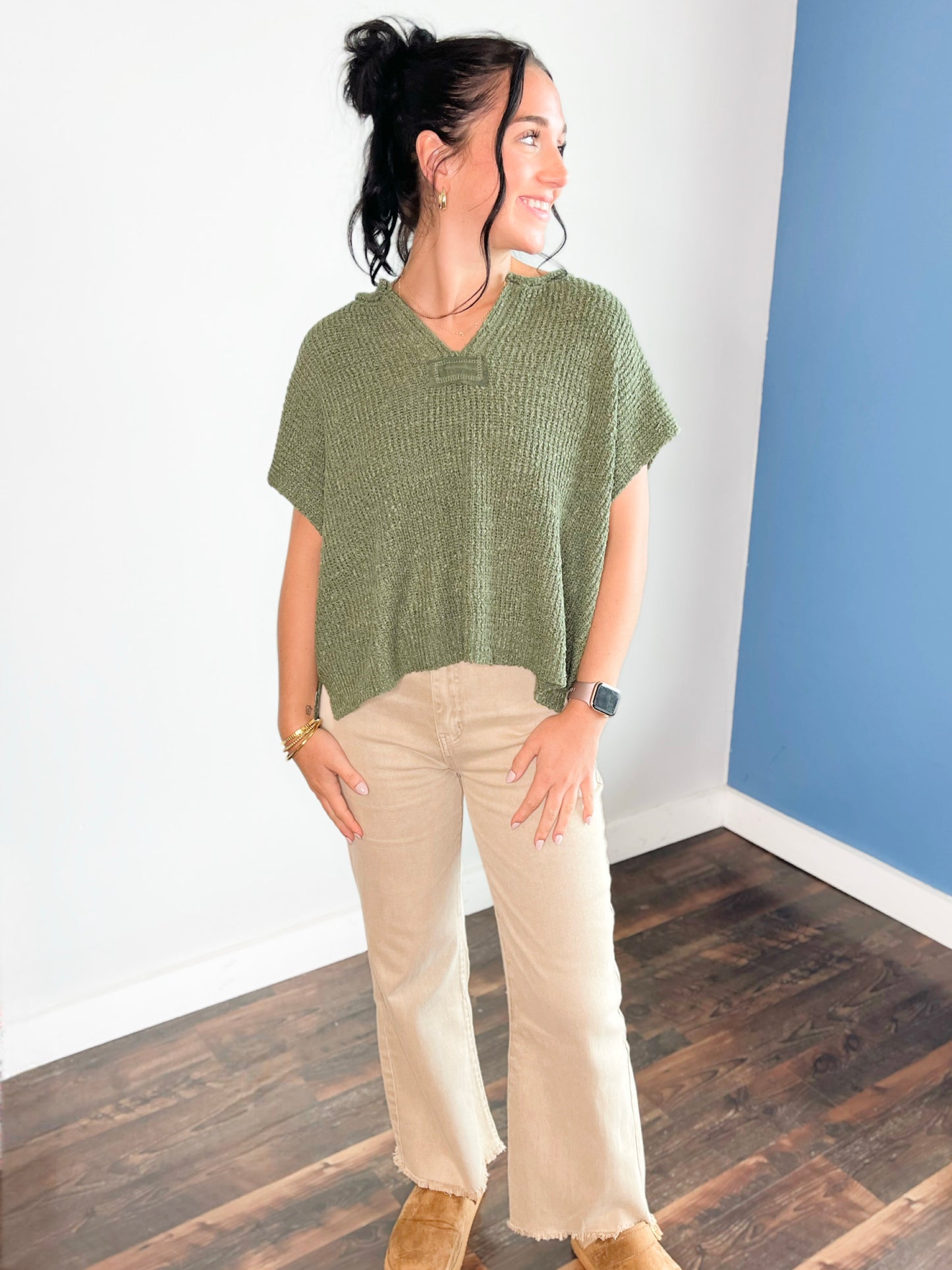 Randi Washed Frayed Hem Zenana Jeans | Ash Mocha