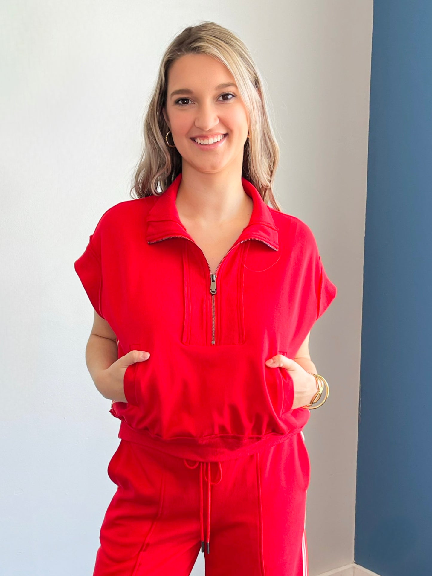 Rhett Jersey Stripe Accent Set | Red