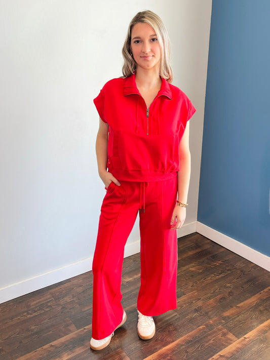 Rhett Jersey Stripe Accent Set | Red