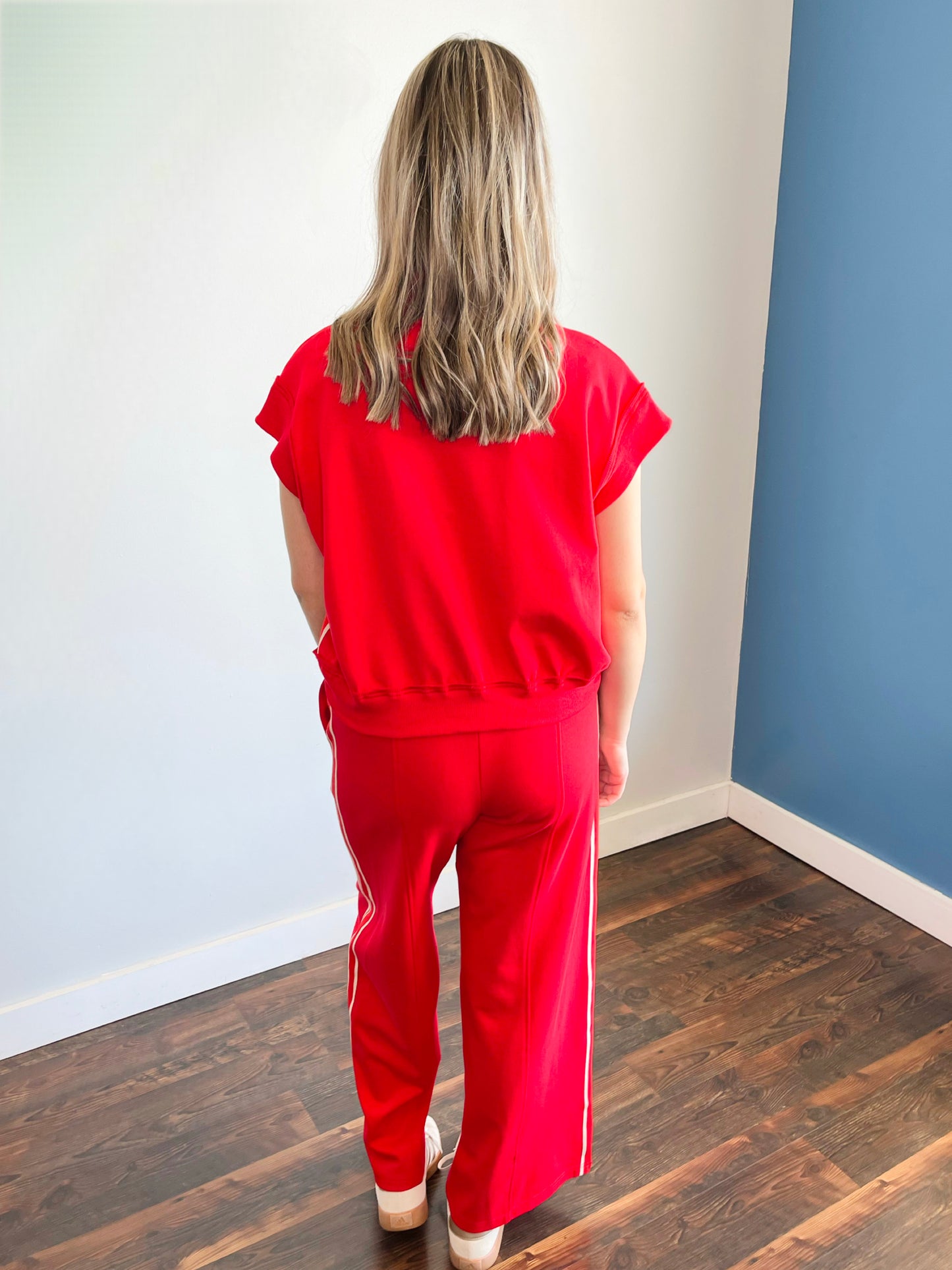 Rhett Jersey Stripe Accent Set | Red