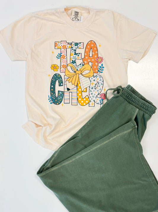 Teach Fall Floral Tee