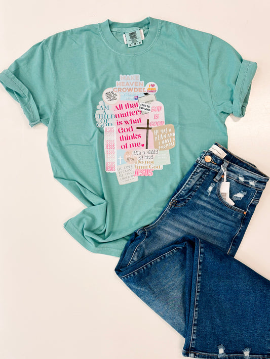 All That Matters is What God Thinks of Me Tee | Seafoam