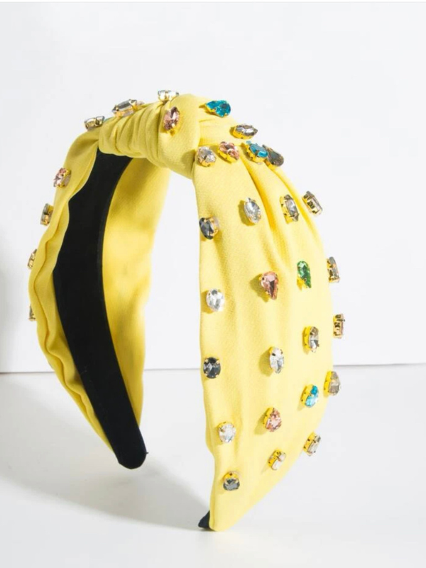 Multi-Colored Rhinestone Knot Headbands