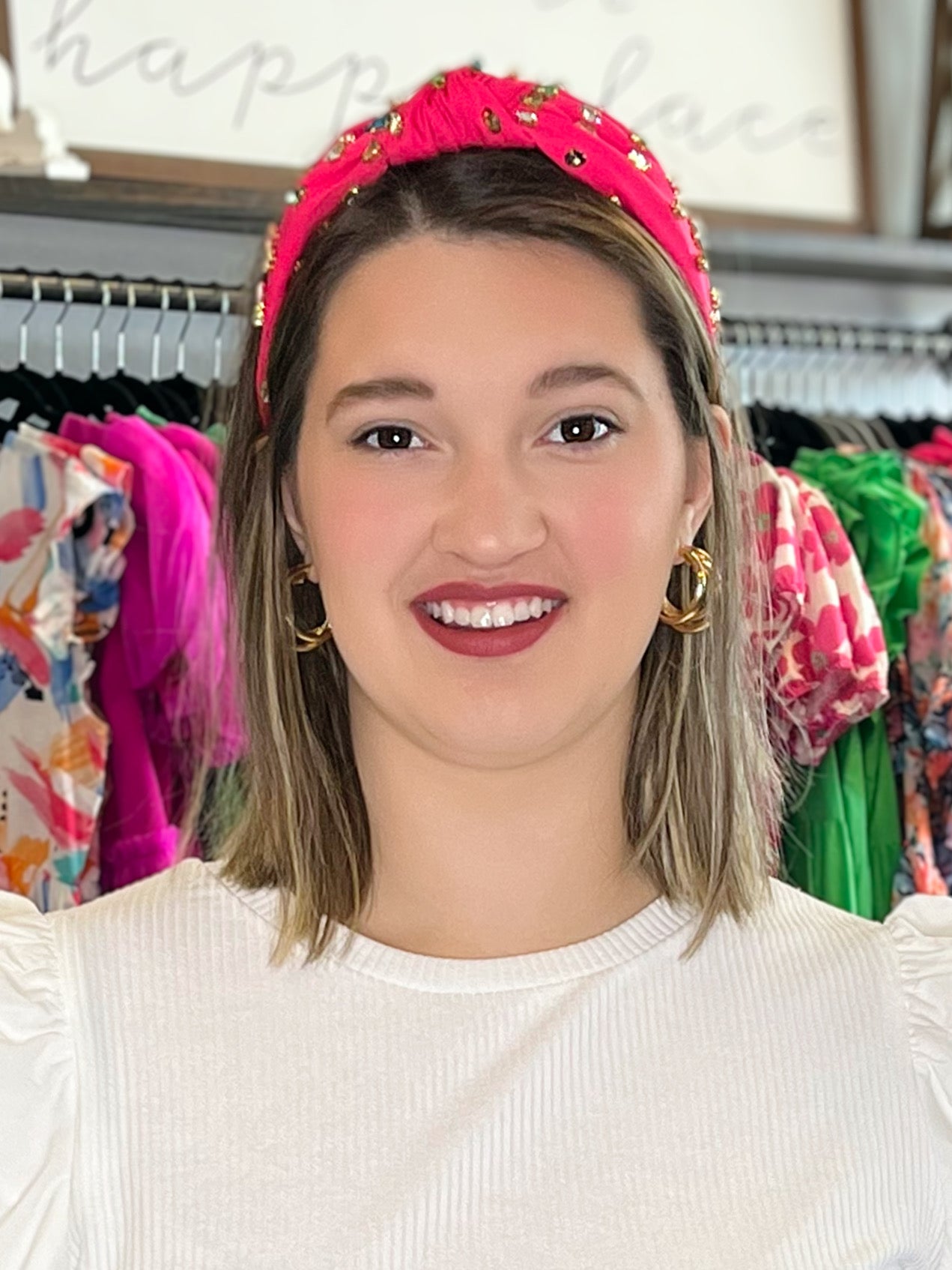 Multi-Colored Rhinestone Knot Headbands