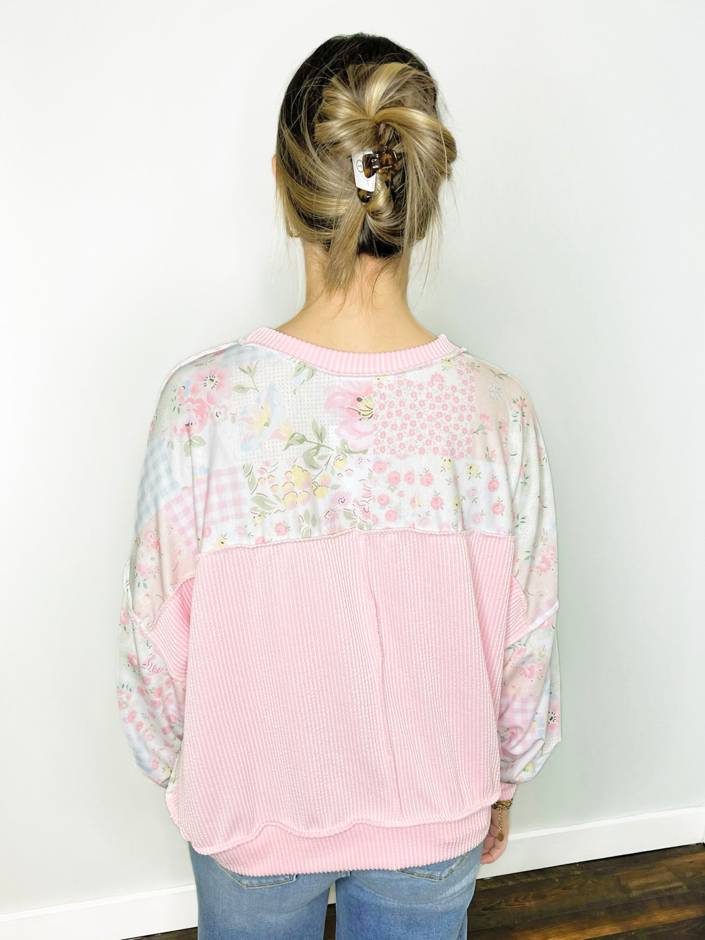 Shawna Patchwork Top | Blush