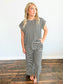 Walker Ribbed Top & Pants Set | Black/Cream