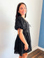Lyra Bow Detail Floral Applique Dress