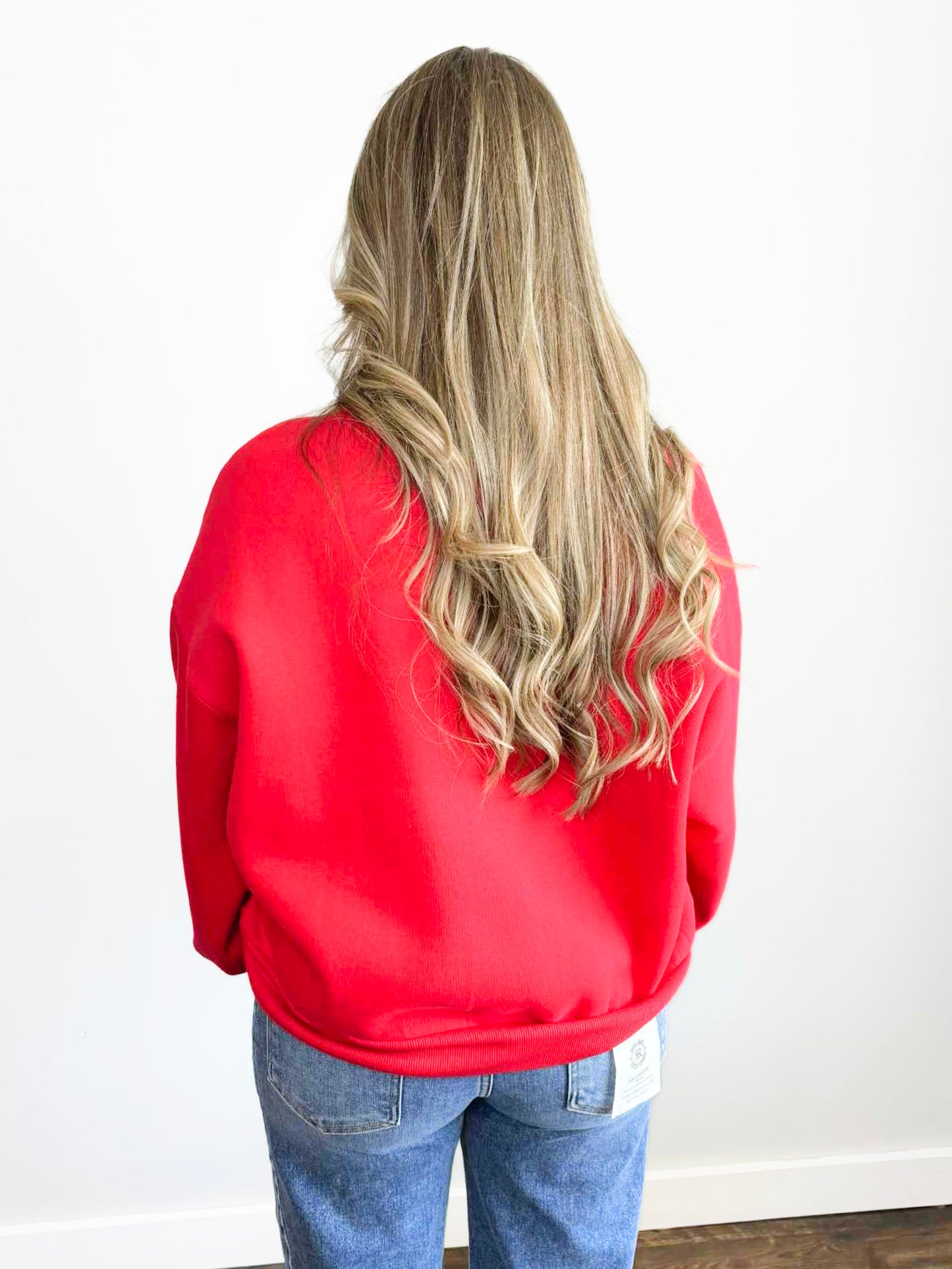 Game Day Embroidered Sweatshirt | Red