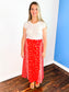 Melanie Floral Maxi Skirt | Red