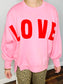 Love Embossed Oversized Sweatshirt