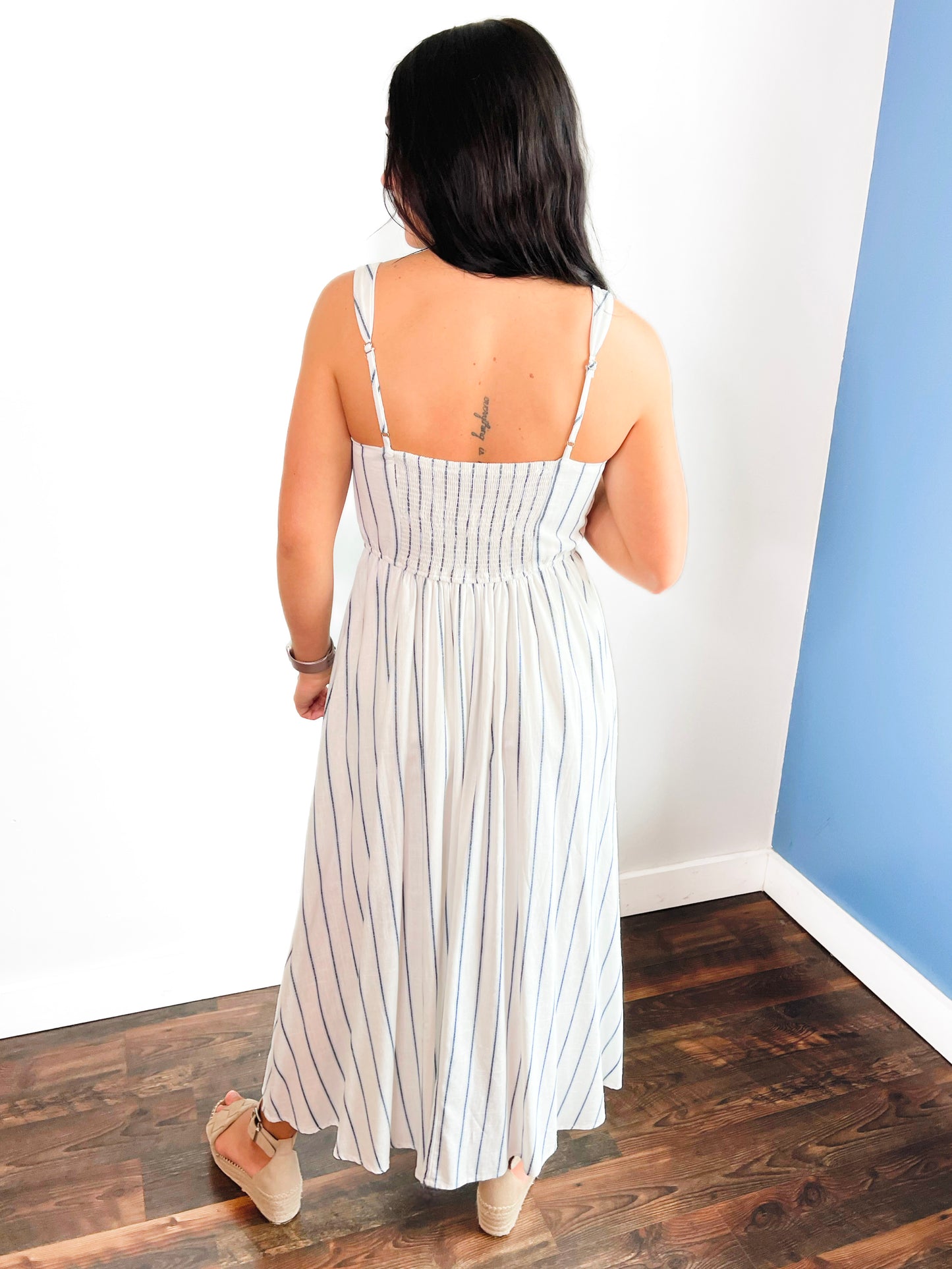 Atticus Striped Midi Dress