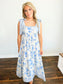 Jackie Floral Empire Waist Dress | Blue