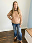 Kinsely Scallop Hem Sweater | Khaki