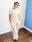 Kori Waffle Knit Overall Jumpsuit | Sand Beige