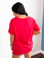Jessa Boyfriend Tee | Red
