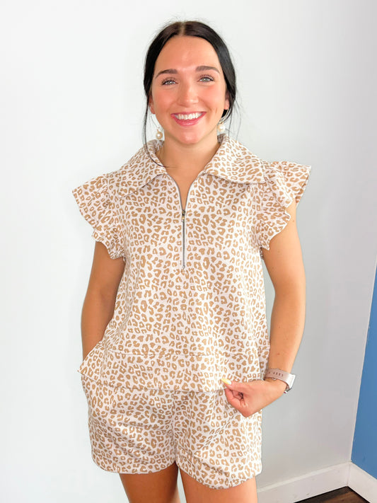 Lachlan Leopard Print Short Set