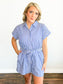 Matilda Striped Button-Down Romper